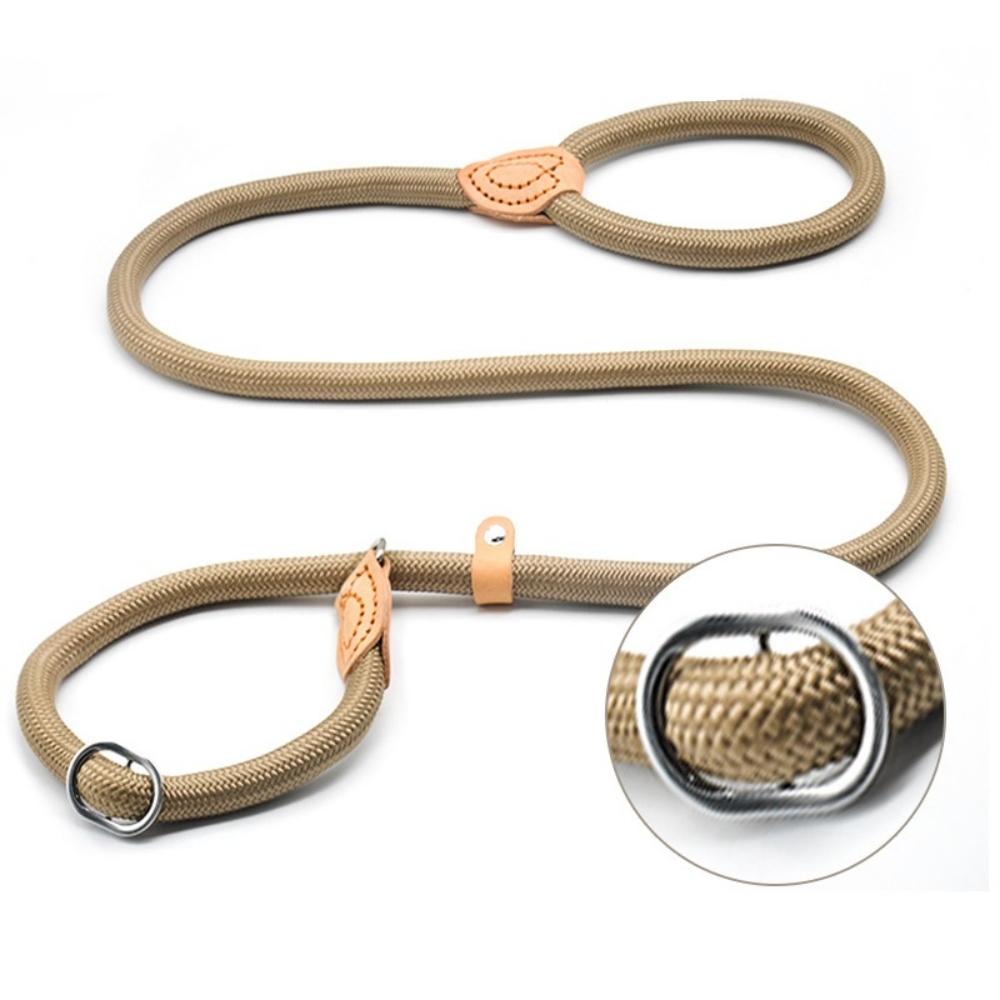 1.5M/1.8M Dog Leash Slip Rope Lead Leash Heavy Duty Braided Rope Adjustable Loop Collar Training Leashes for Medium Large Dogs