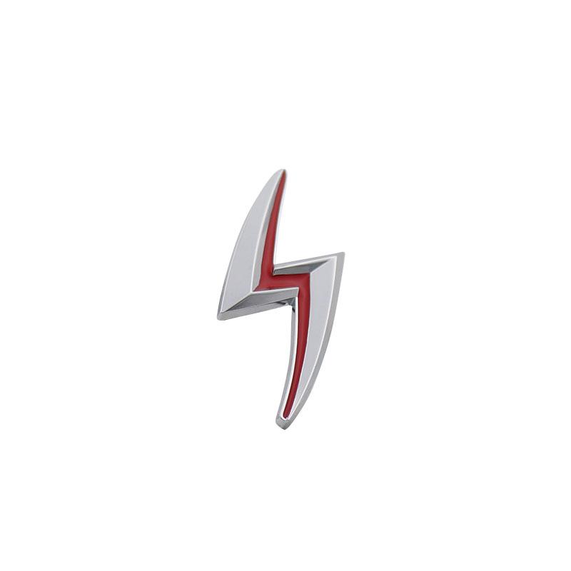 3D Premium S Lightning Logo for Car Engine Hood Fender Trunk Tail Rear Bonnet Nameplate Decal Emblem Badge Sticker