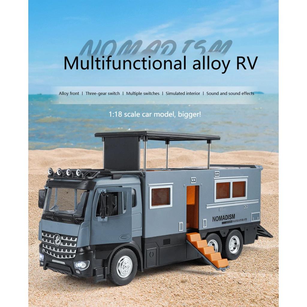 1/18 Benz Arocs Nomadism Navigator F Wohnmobil Legierung Druckguss Modellauto Heimdekoration & Computer-Schreibtisch-Schmuck Feiertagsgeschenk Spielzeug