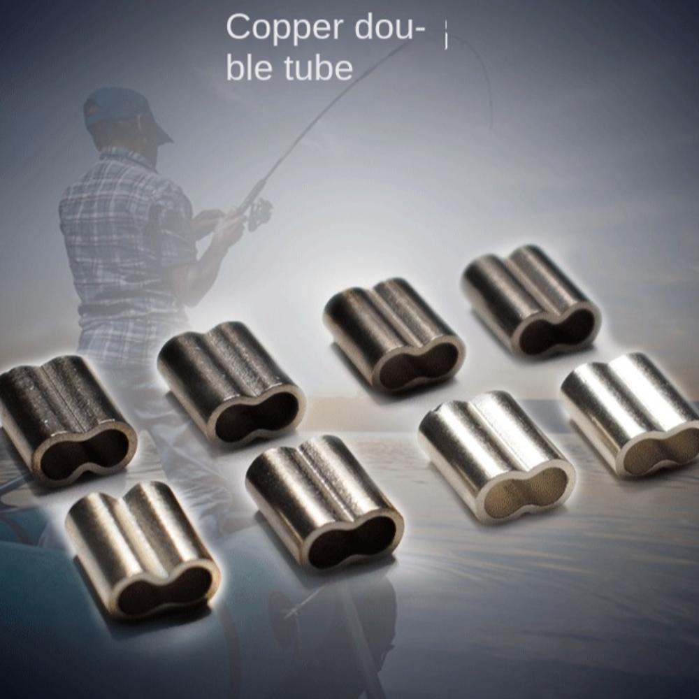 Wire Crimp Connector Line Crimping Sleeves Oval Double copper Tube 2025 Fishing Wire Tube