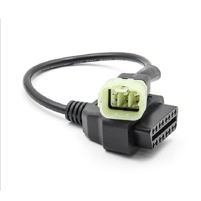 OBD2 Connector For KTM Motorcycle Motobike For KTM 6 Pin To 16 Pin Adapter For OBD2 Diagnostic Tools Moto OBD 2 Extension Cable