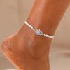 Trendy Crystal Infinity Anklet For Women Butterfly Hand Cross Charm Silver Color Chain On Foot Leg Girls Ankle Bracelet Jewelry