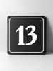 Metal House Number Sign, Black White Contrast, Outdoor Wall Decor for Home Street