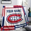 Custom Name,Montreal Canadiens Printed Flannel Blanket, soft throw for bedroom sofa, washable, Christmas present, great gift.