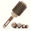 Professional Round Hair Brush with Boar Bristles Ceramic Barrel and Aluminum Tube for Styling and Blow Drying Hair