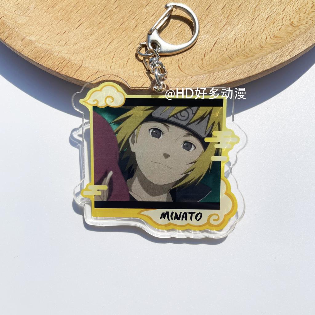 Anime Naruto Acrylic Keychain Accessaries Uzumaki Naruto Cartoon Keyring