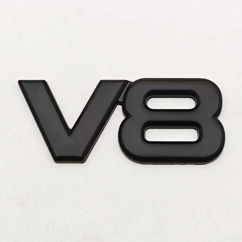 V6 V8 Emblem Metal Sticker Badge Fender For V6 V8 Racing Emblem Auto For Car Motorcycle Truck SUV Accessories