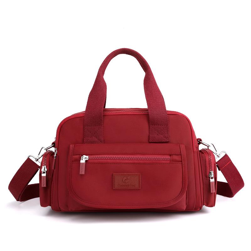 New Women's Fashion Trend Shoulder Bag Large Capacity Anti-splash Nylon Backpack Multi-layer Commuter Messenger Bag