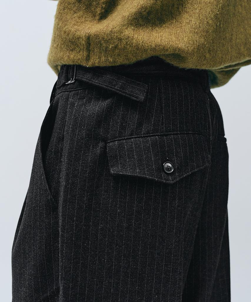 INTEMPOMOOD Retro Stripe Wide Slacks_Black