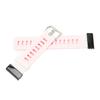 Silicone Smart Watch Strap Size Adjustable Metal Buckle 2 Colors Watch Band for COROS Vertix 2 White Red