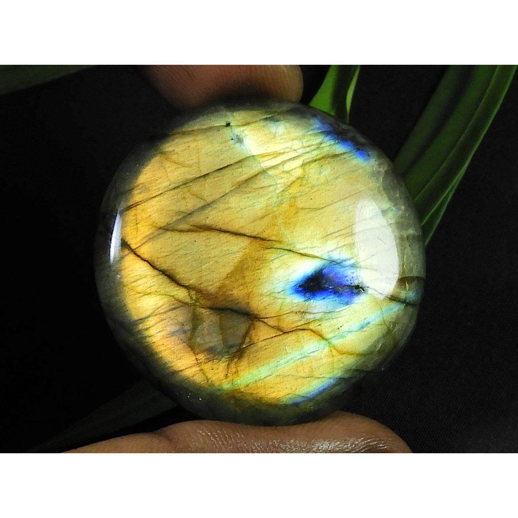 40X40MM Natural Purple Labradorite Round Cabochon Loose Gemstone 96Cts. SK-4219