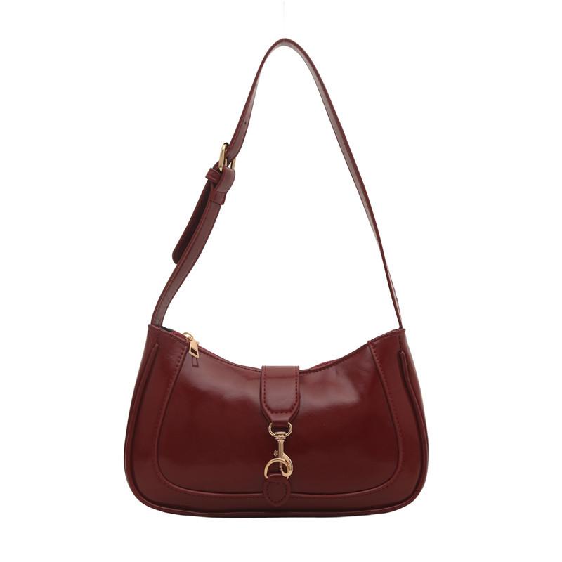 French niche design bag women s 2025 new trendy fashion high-end texture foreign style handbag versatile shoulder bag красный
