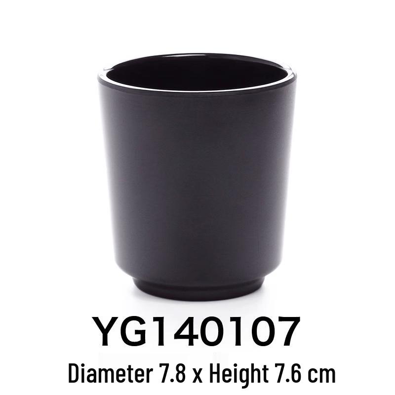 Black Plastic Ribbed Beverage Cups