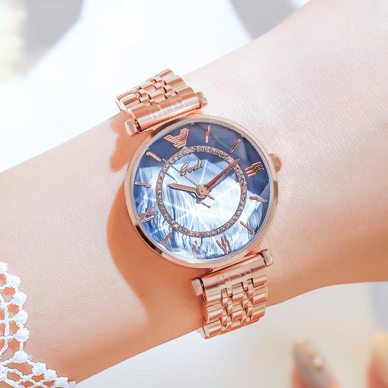 

GEDI Женские Модные Повседневные Кварцевые Часы со Стальным Браслетом - Простая Роскошь, Универсальный Дизайн