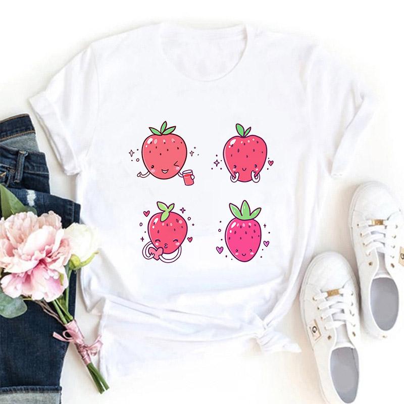 Graphic Cartoon Printed T Shirt Women Cute Top Tees New Arrival Creative Tshirt Ladies 90S Fashion Clothes O Neck Female T-Shirt