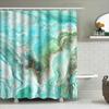 Luxury Bathroom Decor Shower Curtain with Blue Green Marble Print Waterproof Fabric for Home Decoration 72x84 (Blue Marble)