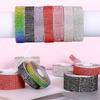 Color Rhinestone Diamond Strip Diy Accessories Row Diamond Tape Diamond Strip Diamond Sticker Self-Adhesive Jewelry Adhesive Clothing Accessories