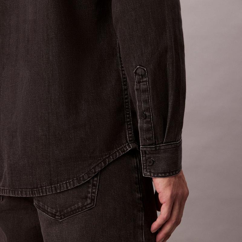 Calvin Klein American Vintage Classic Label Cotton Long Sleeve Shirt Men Shirts 40BM733