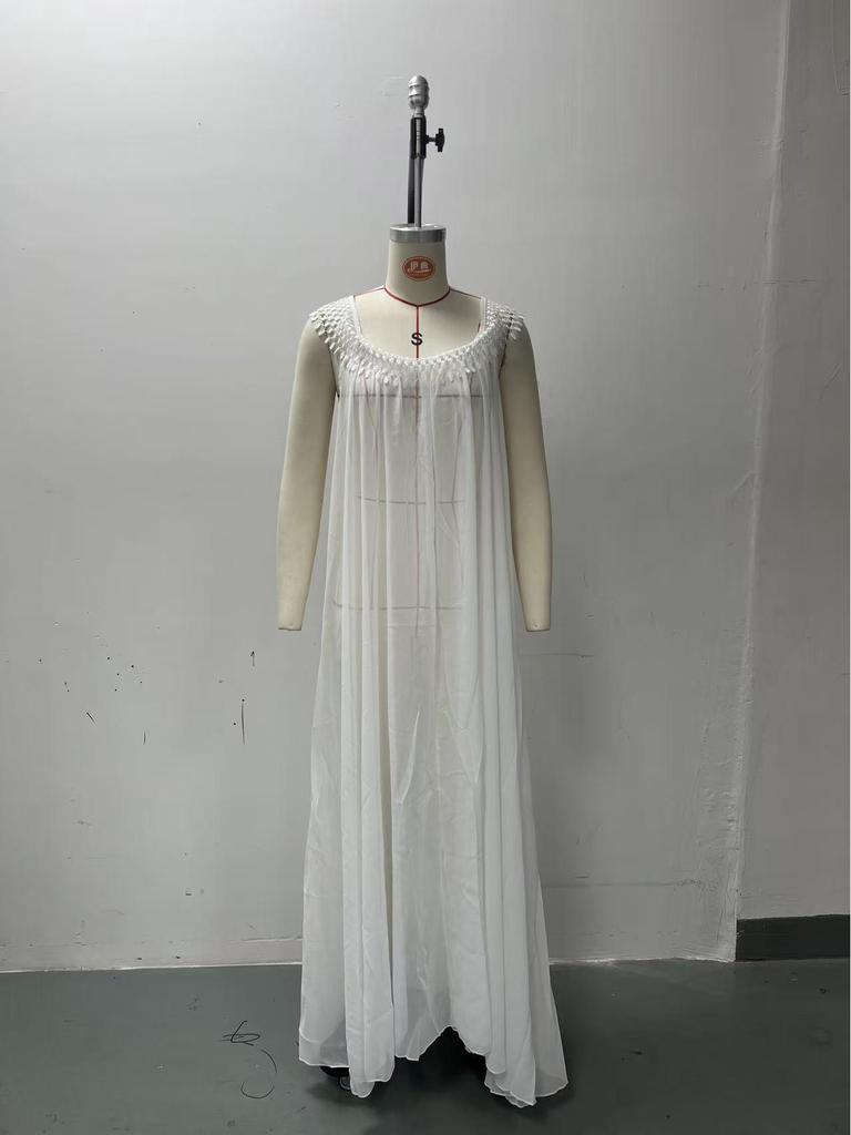 2025 Summer High-End Solid Color Long Dress for Europe and America