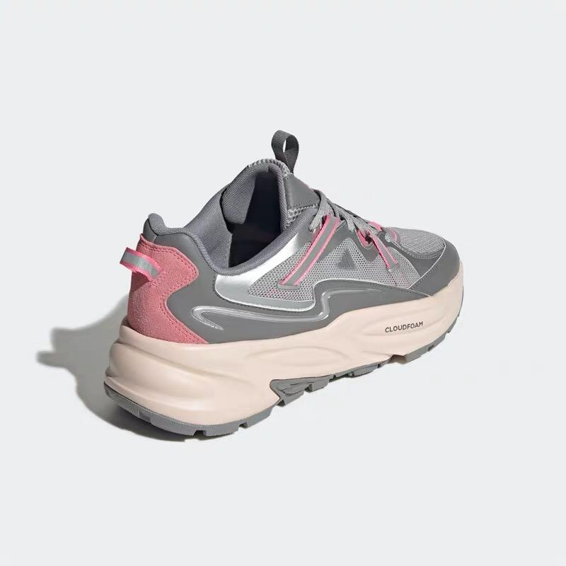 adidas OZWAVE SURGE 2.0 Abrasion Resistant Low Top Chunky Sneakers Unisex Gray Sneakers JQ9254