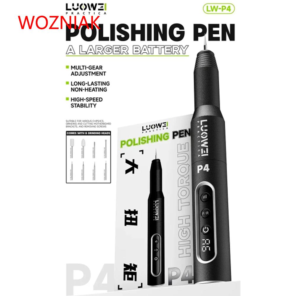 LUOWEI LW-P4 High Torque Polishing Pen for Mobile Phone and Tablet Repair Motherboard PCB Chip CPU Frame Polishing Cutting Tool