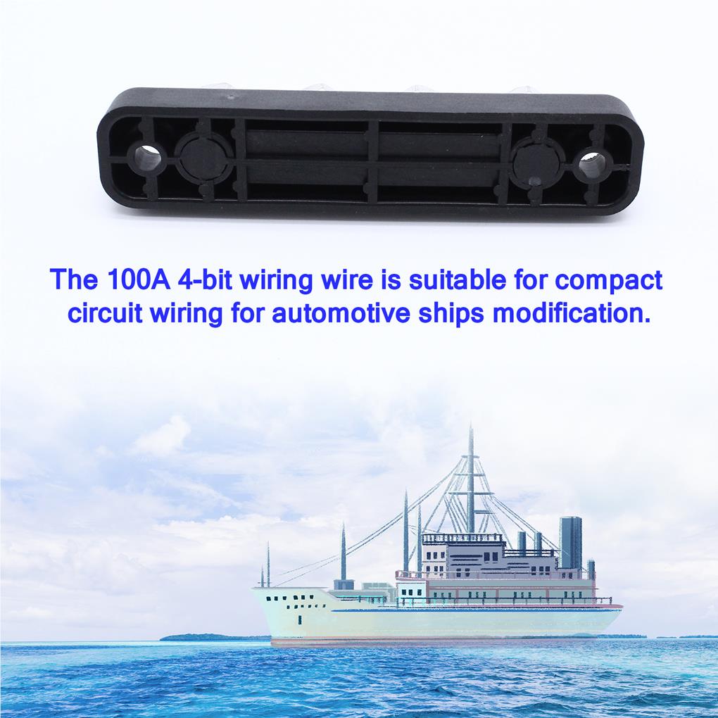 Bus Bar 4 Point Power 4x5mm Buses Bars Distribution Metal Cable Repairing Maintain for Trucks RVs Boats Coaches Car Marine