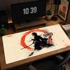 Tapis de Souris Gaming XXL Katana Samurai Anime Japonais Enso Rouge Tapis de Bureau Caoutchouc Antidérapant Tapis de Clavier Tapis de Bureau pour Jeu Tapis de Souris
