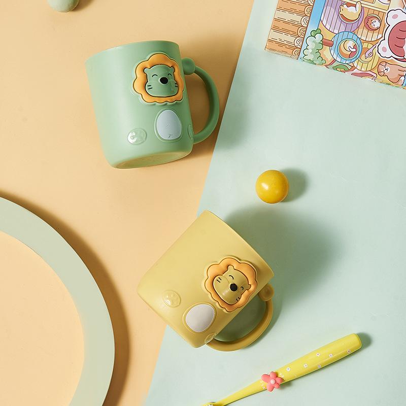 New Creative Cartoon Lion Children Girl Boy Mouthwash Cup Wash Cup Brushing Cup Plastic Bathroom Toothbrush Cup