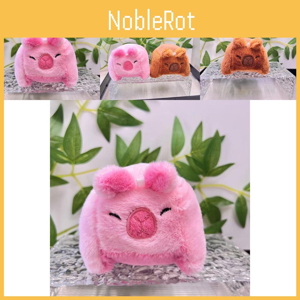 Charming Brown And Pink Capybara Plush Toy With Super Soft Material Perfect For Keychains