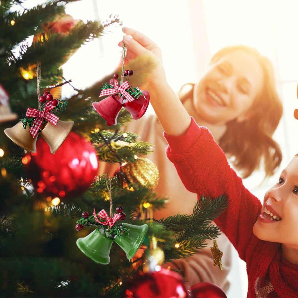 Weihnachtsornamente 4 Stück Vintage Metall Hängender Anhänger Zierglocke Für Kamin Fenster Wohnzimmer Baum Türkranz