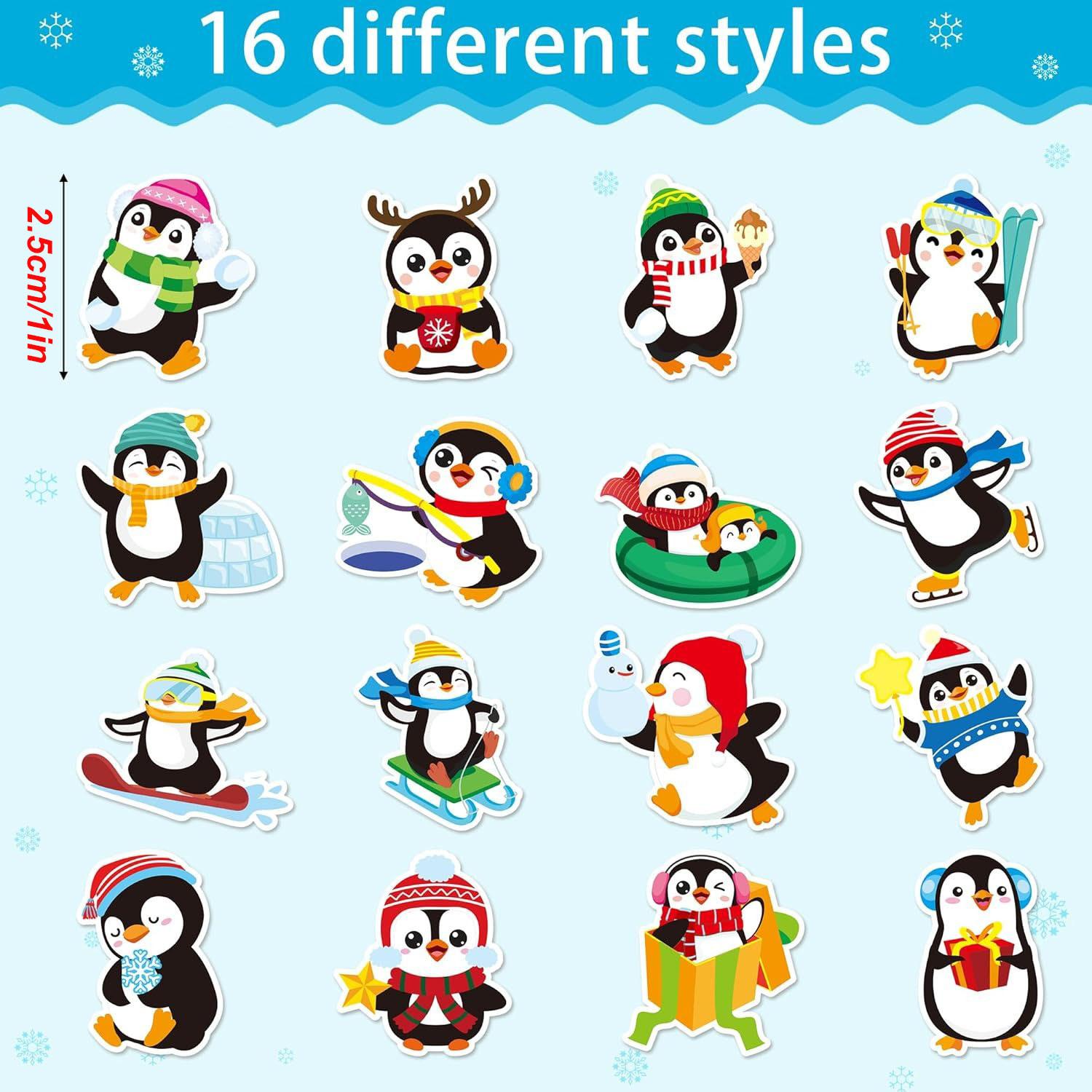100-500Pcs High-Quality Penguin High-Quality Christmas High-Quality Stickers High-Quality Cartoon High-Quality Removable High-Quality Notebook