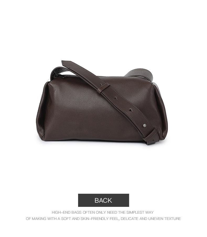Women's Versatile Cowhide Crossbody Bag - Chic, Casual Pillow Design