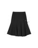 Miseki Seoul Shirring Ruffle Midi Skirt Black