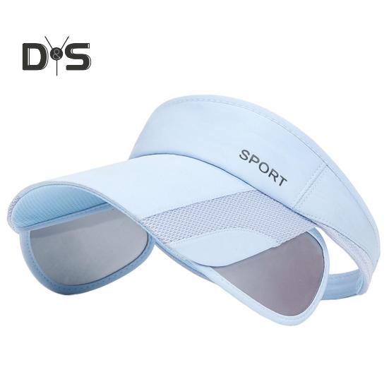 

Спортивные солнцезащитные козырьки для мужчин и женщин, регулируемая пустая верхняя бейсболка, летняя уличная солнцезащитная кепка для тенниса, бейсбола, гольфа, велоспорта, бега небесно-голубой