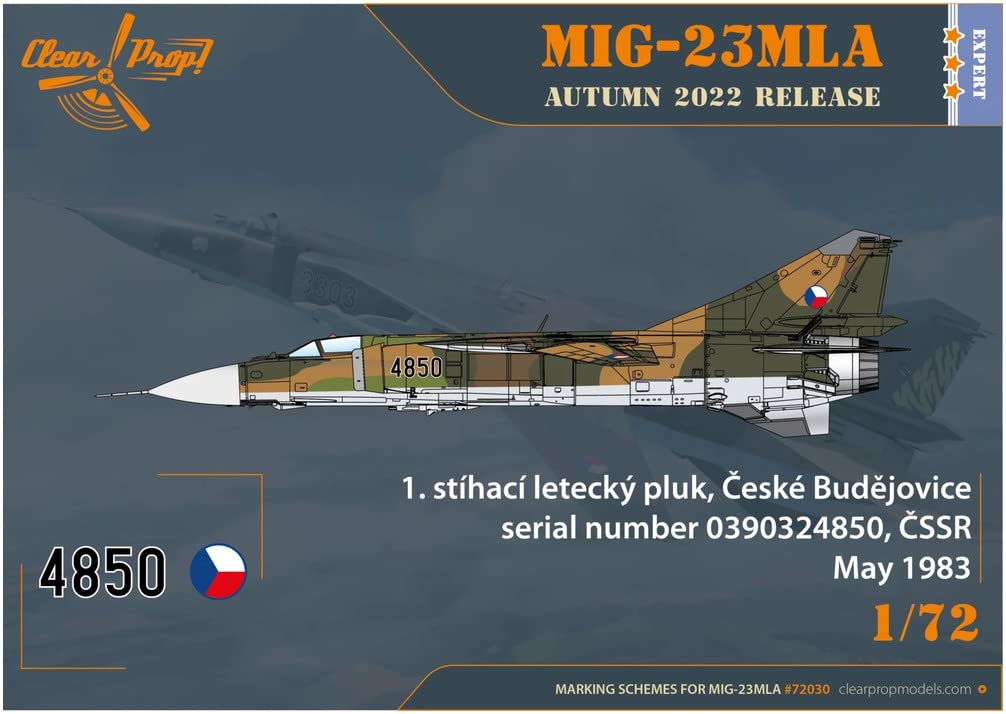 Clear Clear Prop Armata Cehă MLA Frogger G Expert Kit Plastic Model CPU72030 Prop! 1/72 MiG-23