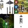 Solar Garden Wind Chime Light With Led Illumination For Lawn Decor