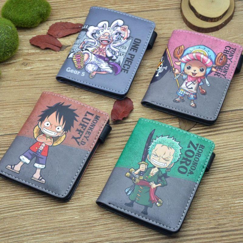 Anime One Piece Wallet Luffy Zoro Tony Tony Chopper PU Print Coin Purse Cartoon Kawaii ID Card Holder Short Wallet Kid Gifts