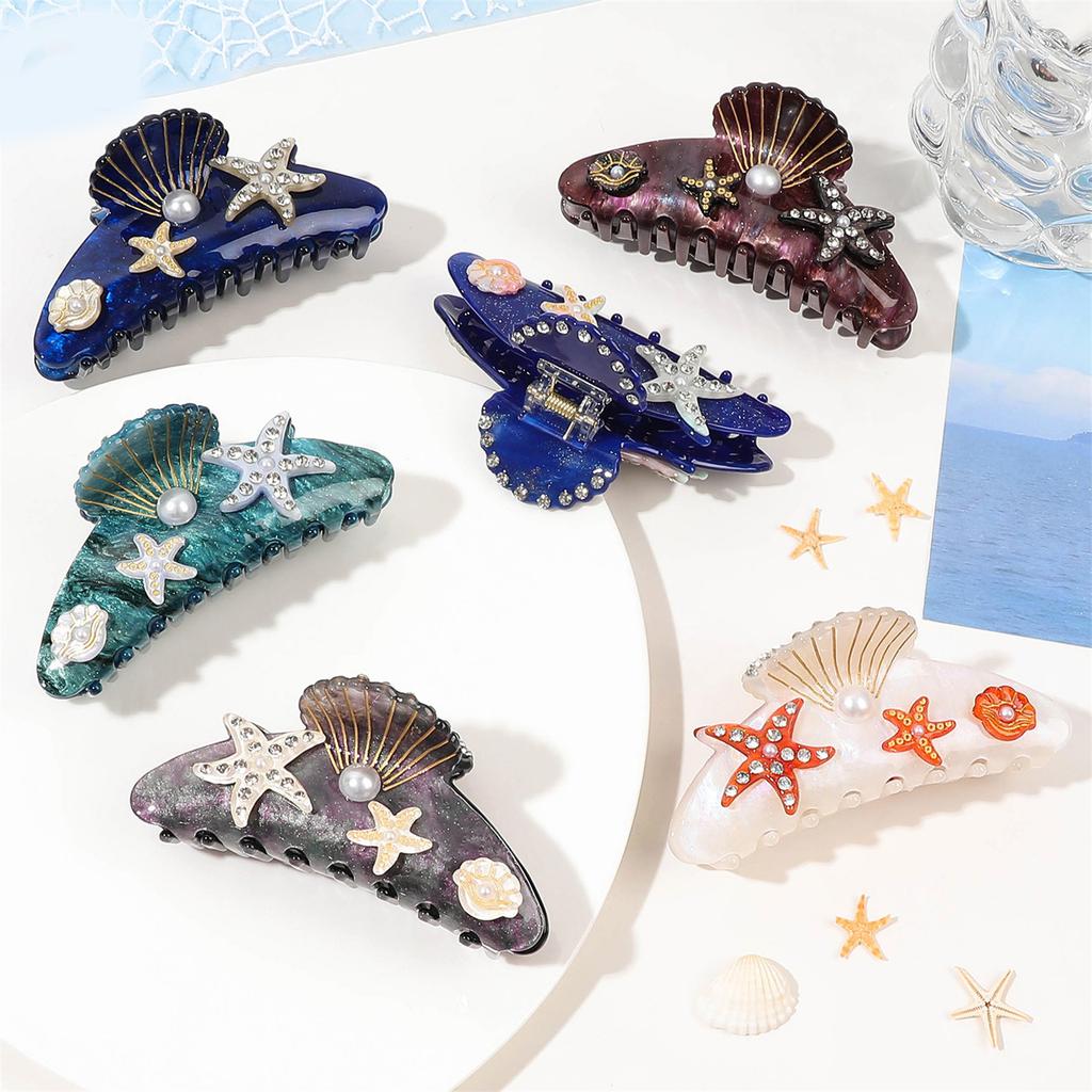 Practical Acrylic Hair Claw Clip With Unique Shark Design For Women Fashion Hair Accessory For Home Office Party
