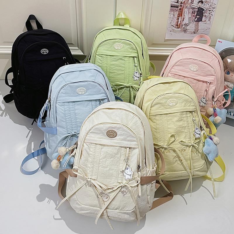 Campus Versatile Student School Bag Female Junior High School Student Cute Large Capacity Computer Backpack High School Student Casual Backpack Tide