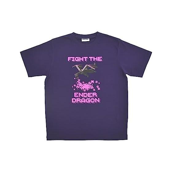 MINECRAFT Ender Dragon T-shirt Purple L size C5055CT [Game Apparel Goods]
