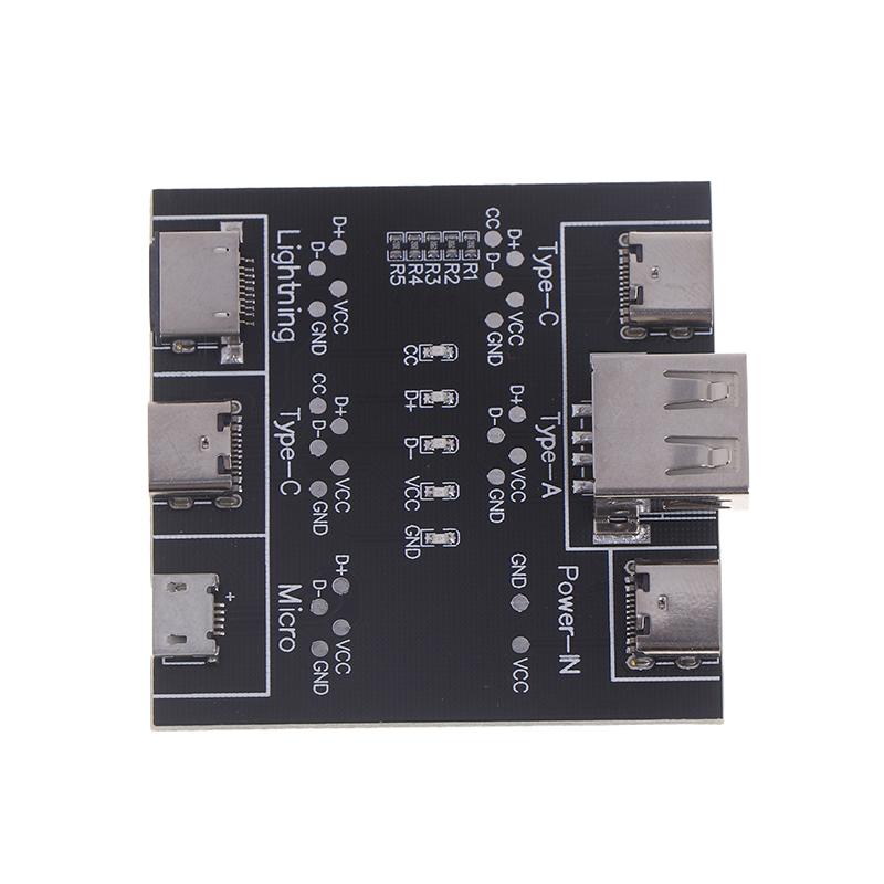 Δοκιμαστικός πίνακας δεδομένων γραμμής δεδομένων καλωδίου USB 1 τεμαχίου Έλεγχος καλωδίου Δοκιμαστής καλωδίου USB Βραχυκύκλωμα ενεργοποίησης-απενεργοποίησης για εργαλείο πίνακα δοκιμής τύπου C