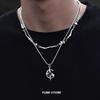 Titanium Steel Double Layer Star Cross Necklace For Man Women Luxury Design Hip Hop Clavicle Chain Fashion  Wholesale