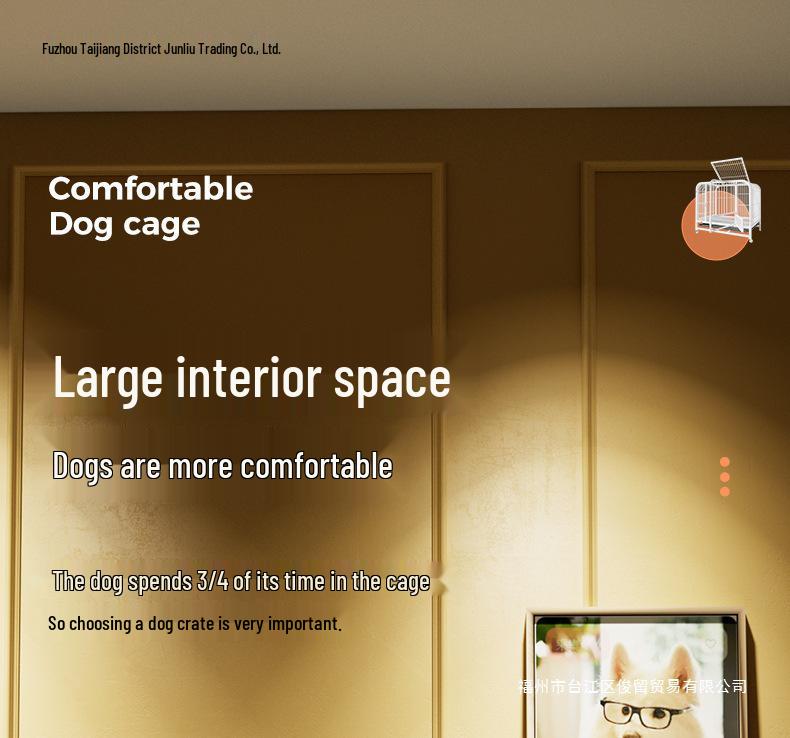 Indoor Pet Cage with Toilet for Medium to Large Dogs: Suitable for Border Collies, Labradors, and Golden Retrievers