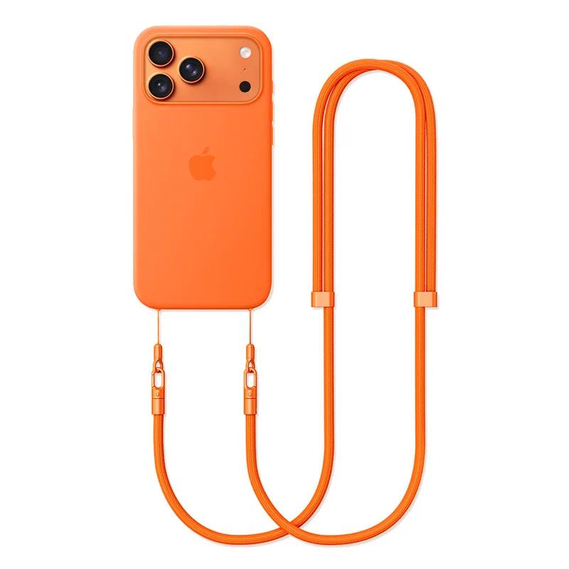 For iPhone Air 17 Pro Max Mobile Phone Hanging Charm Crossbody Carried Neck Rope Adjusted Multifunctional Long Hanging Lanyard