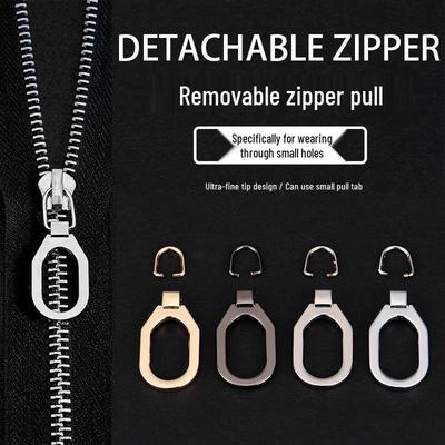 Universeller Metall-Reißverschlusskopf mit abnehmbarem Anhänger für Koffer, Taschen, Geldbörsen, Jacken und Mäntel
