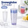1 Stück Kunststoff Schneekugel Becher 24oz Fassungsvermögen Vorgebohrtes Loch Tasse für DIY Glitzer Bastelarbeiten