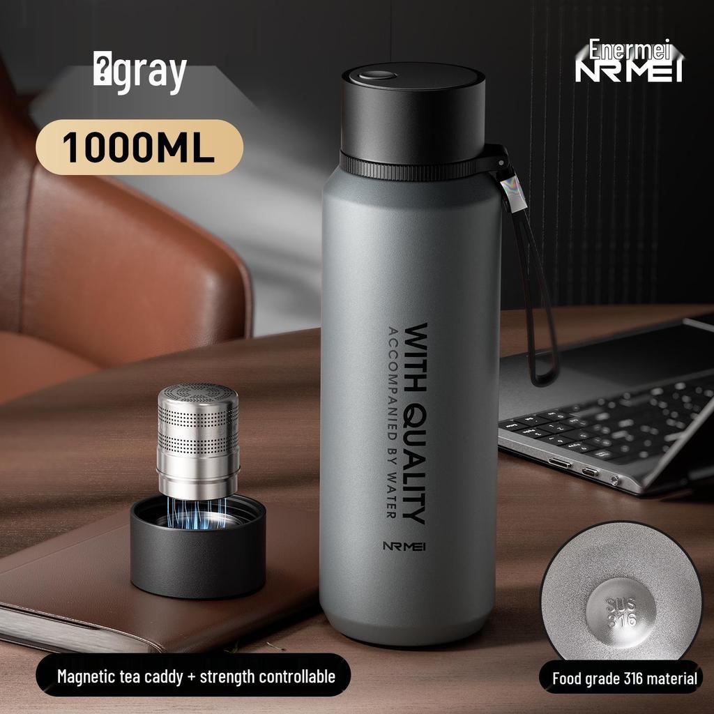 25-Year Men's Insulated Steel Cup: Large Capacity with Magnetic Tea Separator and Infuser