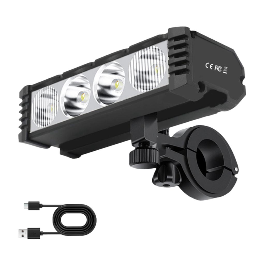 4 Modes Bike Front Lamps Type-C Charging Highlight LED Light 2400mAh/2000mAh Cycling Lights for Travel Cycling Bike Accessories