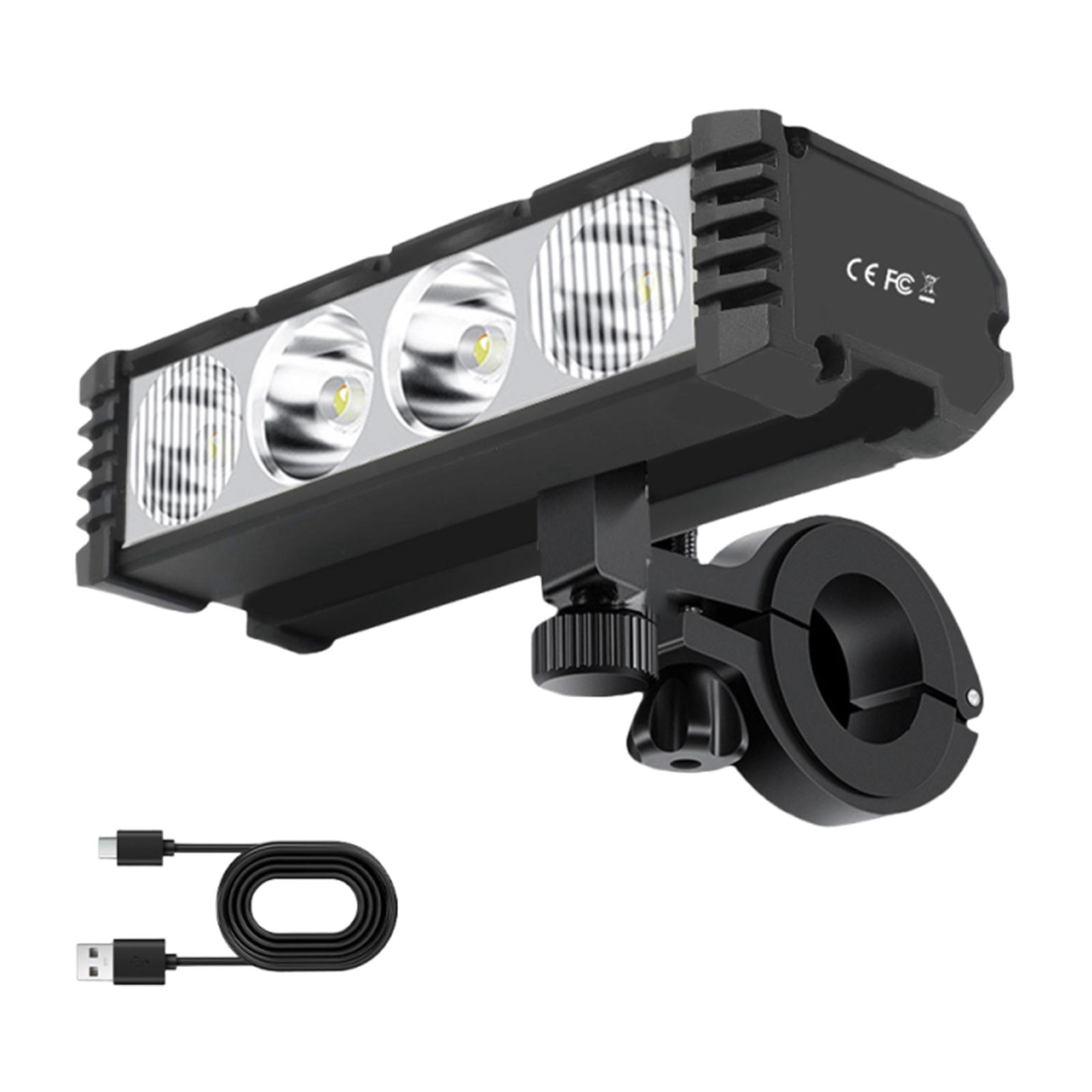 

Bike Front Lamp Type-C Charging Lightweight Cycling Lights 4 Modes Bicycle Warning Lighting for Travel Cycling Accessories чорний