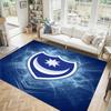 Portsmouth FC Design Crystal Velvet Carpet Cozy Non?Slip Printed Rug For Bedroom Living Room Entrance